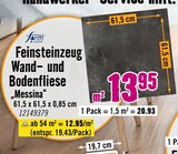 Feinsteinzeug Wand- und Bodenfliese Messina Angebote von form & style bei Hornbach Halle für 12,95 €
