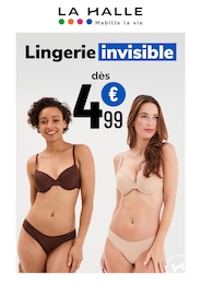 Catalogue La Halle "Lingerie invisible" à Mérignac et alentours, 1 page, 22/04/2026 - 26/04/2026