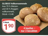 GLOBUS Losheim - Vollkornbrötchen Angebot im Prospekt Vollkornbrötchen bei GLOBUS im Losheim Prospekt für 1,90 €