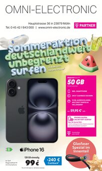 Omni-Electronic Prospekt SOMMERAKTION: DEUTSCHLANDWEIT UNBEGRENZT SURFEN mit  Seiten in Bäk und Umgebung
