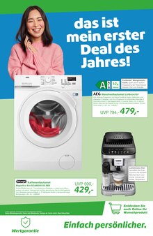 Waschmaschine im EP: Prospekt "Top-Technik zum Start ins neue Jahr." mit 12 Seiten (Falkensee)