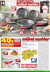 Aktueller Möbel Mahler Siebenlehn Prospekt mit Bratpfanne, "SACHSENS TRAUMKÜCHEN ZUM HALBEN PREIS", Seite 16