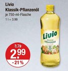 Klassik-Pflanzenöl im V-Markt Prospekt Klassik-Pflanzenöl von Livio im aktuellen V-Markt Prospekt für 2,99 €