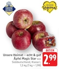 Äpfel Magic Star Angebote von Unsere Heimat – echt & gut bei EDEKA Weinheim für 2,99 €