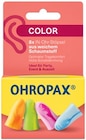 Ohrstöpsel Color von Ohropax für 2,59 € bei REWE im Angebot Ohrstöpsel Color von Ohropax im aktuellen REWE Prospekt