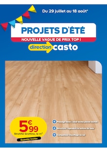 Catalogue Castorama à Hérouville-Saint-Clair cette semaine, valable du 29/07/2026 au 18/08/2026 Prospectus Castorama à Hérouville-Saint-Clair, "PROJETS D'ÉTÉ", 1 page de promos valables du 29/07/2026 au 18/08/2026