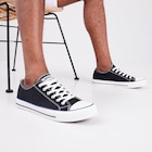 Tennis en toile à lacets noir homme - La Halle Tennis en toile à lacets noir homme à 12,99 € dans le catalogue La Halle