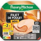 Filet de poulet rôti conservation sans nitrite - FLEURY MICHON - Super U à Nantes Filet de poulet rôti conservation sans nitrite - FLEURY MICHON en promo chez Super U Nantes à 3,95 €