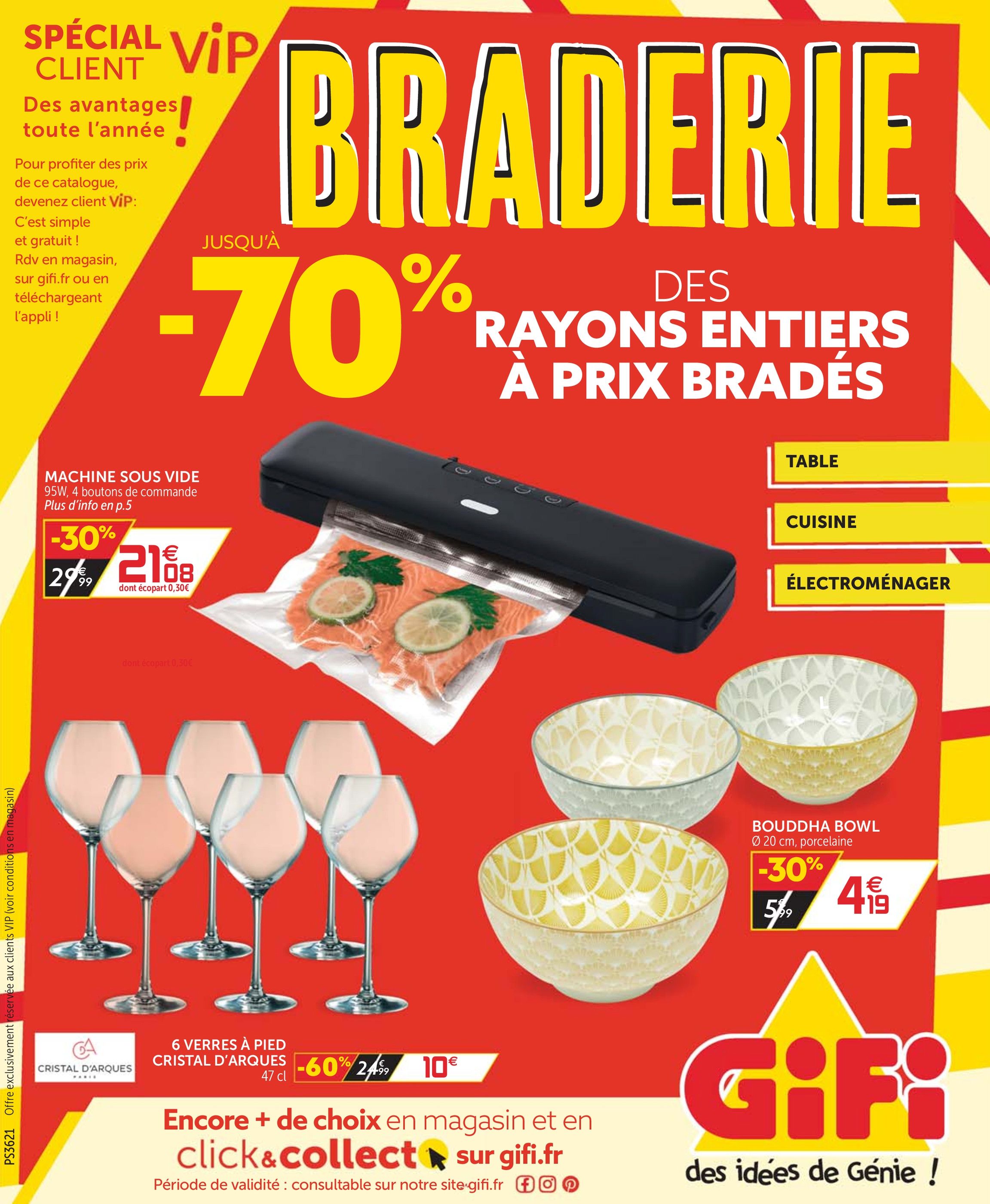 Catalogue Gifi à Paris, avec 24 pages Prospectus Gifi à Paris, "Braderie des rayons entiers à prix bradés", 24 pages, 07/09/2021 - 19/09/2021