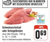 Schweineschnitzel Angebote bei nah und gut Würzburg für 0,69 €