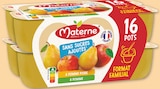 Coupelles sans sucres ajoutés pomme, pomme poire - Materne dans le catalogue Netto