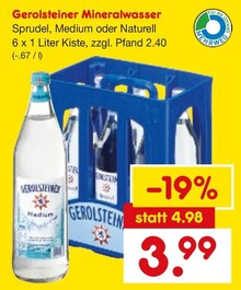 Mineralwasser bei Netto Getränke-Markt in Paderborn Mineralwasser im Angebot bei Netto Getränke-Markt Paderborn für 3,99 €