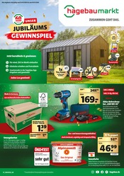 Aktueller Hagebaumarkt Prospekt mit Bohrmaschine, "UNSER JUBILÄUMSGEWINNSPIEL", Seite 1