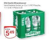 GLOBUS - Mineralwasser Angebot im Prospekt Mineralwasser bei GLOBUS im Prospekt "" für 5,49 €
