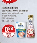 Cremefine oder 100% planzlich von Rama im aktuellen V-Markt Prospekt für 0,88 €