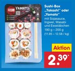 Sushi-Box Takashi im Angebot bei Netto Marken-Discount in Ludwigshafen Sushi-Box Takashi Angebote bei Netto Marken-Discount Ludwigshafen für 2,39 €