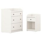 Schlafzimmermöbel 2er-Set weiß im Angebot bei IKEA in Memmingen Schlafzimmermöbel 2er-Set weiß Angebote von HAUGA bei IKEA Memmingen für 123,99 €