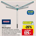 Wäschespinne Angebote von LEIFHEIT bei Lidl Amberg für 129,00 €