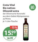Bio natives Olivenöl extra im V-Markt Prospekt Bio natives Olivenöl extra von Creta Vital im aktuellen V-Markt Prospekt für 15,99 €