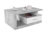 Couchtisch in Betonoptik - weiß 110 cm - IGUAN Angebote bei Die Möbelfundgrube Völklingen für 119,99 €