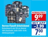Herren-Flanell-Arbeitshemd im Angebot bei famila Nordost in Buchholz Herren-Flanell-Arbeitshemd Angebote bei famila Nordost Buchholz für 7,00 €