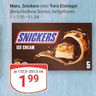 Snickers Eisriegel Angebote von Mars bei GLOBUS Salzgitter für 1,99 €