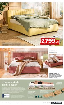 Bett im aktuellen Segmüller Prospekt (Mannheim) Bett im Segmüller Prospekt "Bestes Handwerk seit 1925" mit 30 Seiten (Mannheim)
