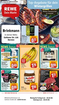 Nutella im aktuellen REWE Prospekt (Dorsten) Nutella im REWE Prospekt "Dein Markt" mit 30 Seiten (Dorsten)
