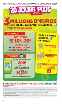Catalogue de la semaine "LES 20 JOURS PLUS" avec 2 pages, valide du 06/10/2026 au 18/10/2026 pour Pleaux et alentours Prospectus de la semaine "LES 20 JOURS PLUS" avec 2 pages, valide du 06/10/2026 au 18/10/2026 pour Pleaux et alentours