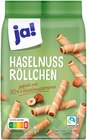 Haselnussröllchen im Angebot bei REWE in Buxtehude Haselnussröllchen Angebote von ja! bei REWE Buxtehude für 2,19 €