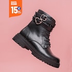 Promo Boots à lacets et boucles noir fille à 35,99 € dans le catalogue La Halle à Montdidier