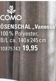 Ösenschal „Vanessa“ bei Höffner in Düsseldorf Ösenschal „Vanessa“ im Angebot bei Höffner Düsseldorf für 19,95 €