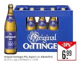 Original Oettinger Pils, Export oder Alkoholfrei Angebote von Oettinger bei Marktkauf Hanau für 6,99 €