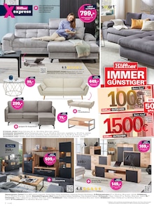 Sofa im Höffner Prospekt "IMMER GÜNSTIGER" mit 8 Seiten (Kassel)