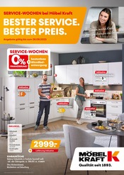 Einbauküchen Angebote im Prospekt "BESTER SERVICE. BESTER PREIS." von Möbel Kraft auf Seite 1