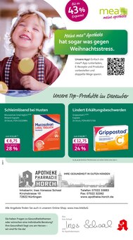 Aktueller mea - meine apotheke Prospekt "Unsere Dezember-Angebote" Seite 1 von 4 Seiten für Nürtingen
