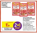 Saucisson sec 30 tranches fines - COCHONOU en promo chez Intermarché Saucisson sec 30 tranches fines - COCHONOU dans le catalogue Intermarché
