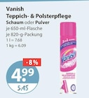 Teppich- & Polsterpflege Schaum im Angebot bei V-Markt in Regensburg Teppich- & Polsterpflege Schaum Angebote von Vanish bei V-Markt Regensburg für 4,99 €