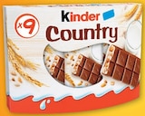 Barres chocolatées - KINDER COUNTRY en promo chez Super U Colmar à 1,29 €