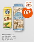 Hell oder Natur Radler Angebote von Mönchshof bei tegut Erlangen für 0,79 €