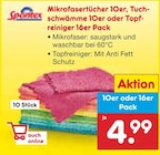 Mikrofasertücher 10er, Tuch- schwämme 10er oder Topfreiniger 16er Pack im Angebot bei Netto Marken-Discount in Münster Mikrofasertücher 10er, Tuch- schwämme 10er oder Topfreiniger 16er Pack Angebote von Spontex bei Netto Marken-Discount Münster für 4,99 €
