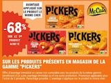 -68% sur le 2e produitт acheté sur les produits présents en magasin de la gamme "PICKERS" à E.Leclerc dans Renauvoid