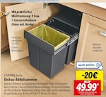 Einbau-Abfallsammler im Angebot bei Lidl in Konstanz Einbau-Abfallsammler Angebote von LIVARNO home bei Lidl Konstanz für 49,99 €
