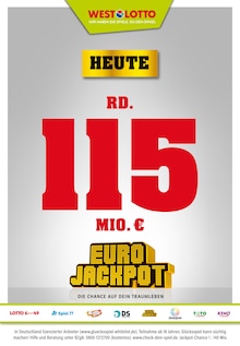 Westlotto Prospekt "Heute rd. 115 Mio. €" mit  Seiten (Dortmund)