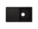 Evier quartz, rectangulaire 1 bac noir encastré ALLAIRE - 86x50x28,2 cm - Cooke and Lewis en promo chez Brico Dépôt La Rochelle à 169,00 €