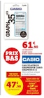 Calculatrice graphique Graph35+E II - Casio en promo chez Hyper U Mulhouse à 61,90 €