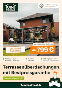 Tuinmaximaal Prospekt Terrassenüberdachungen mit Bestpreisgarantie mit 14 Seiten