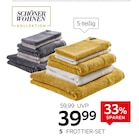 Frottier-Set „Sense“ im XXXLutz Möbelhäuser Prospekt Frottier-Set „Sense“ von Schöner Wohnen im aktuellen XXXLutz Möbelhäuser Prospekt für 39,99 €