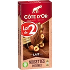 Tablettes de chocolat "lot de 2" - CÔTE D'OR en promo chez Carrefour Gonesse à 6,83 €