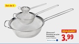 Passoires en acier inoxydable - SILVERCREST en promo chez Lidl Passoires en acier inoxydable - SILVERCREST dans le catalogue Lidl
